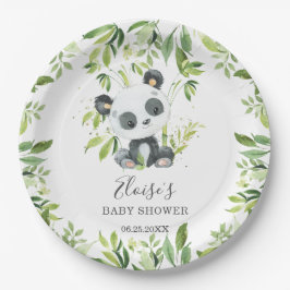 Niedliche Panda Bear Greenerity Baby Dusche Geburt Pappteller