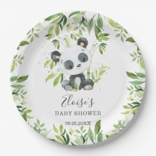 Niedliche Panda Bear Greenerity Baby Dusche Geburt Pappteller