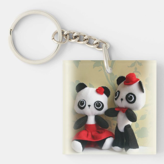 Niedliche Panda Bears Schlüsselkette Schlüsselanhänger (Vorderseite)