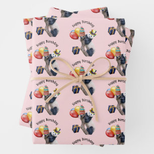Niedliche Panda Birthday Party Packaging Paper She Geschenkpapier Set