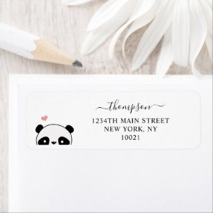 Niedliche Panda Blink Pink Monogram Script