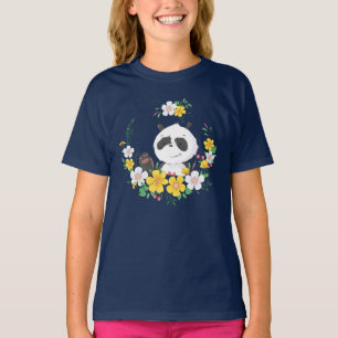 Niedliche Panda-Blume T-Shirt