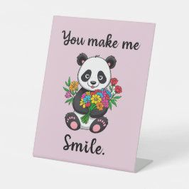 Niedliche Panda, die mich zum Lächeln bringt Sockelschild