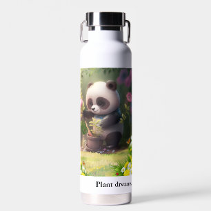 Niedliche Panda Gärtnerei Blume Schmetterlinge Zit Trinkflasche