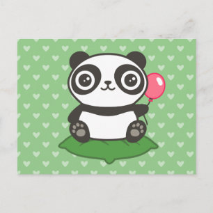 Niedliche Panda-Illustration Postkarte