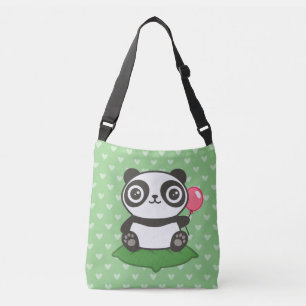 Niedliche Panda-Illustration Tragetaschen Mit Langen Trägern
