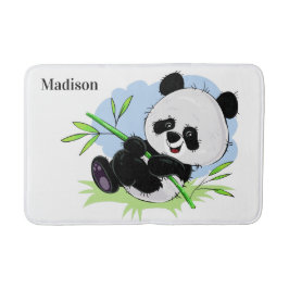 Niedliche Panda individuelle Name Badmatten Badematte