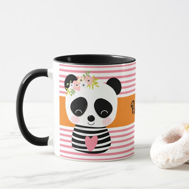 Niedliche Panda Kaffee/Tee-Tasse Tasse (Mit Donut)