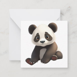Niedliche Panda-Karte Mitteilungskarte