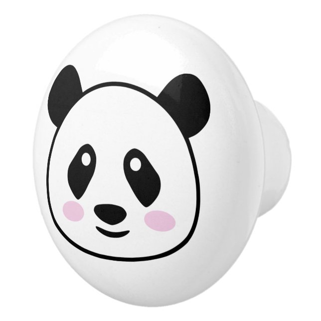 Niedliche Panda Keramik Tür und Schublade Drehknop Keramikknauf (Rechts)