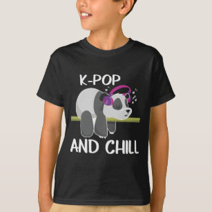 Niedliche Panda Kopfhörer Korea Pop Lover K-Pop Mu T-Shirt