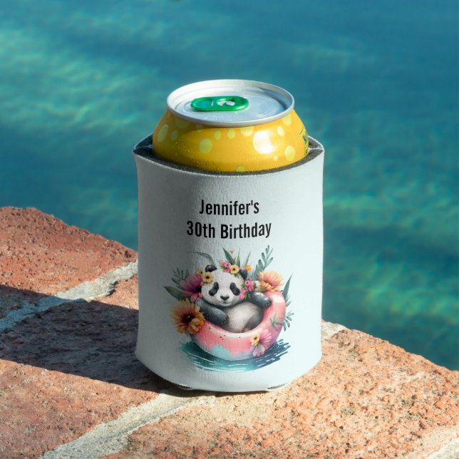 Niedliche Panda-Kühlung in einer Innentröhre Dosenkühler (In Situ Pool)