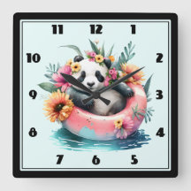 Niedliche Panda-Kühlung in einer Innentröhre