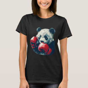 Niedliche Panda mit Boxhandschuhen Kostüm T-Shirt