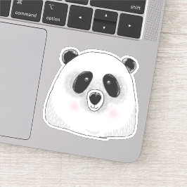 Niedliche panda moderne kunst. Kids lustige bär ti Aufkleber