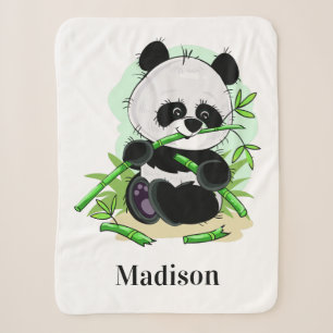 Niedliche Panda-Namedecken Sherpadecke
