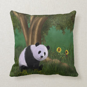 Niedliche Panda-Pilze Kissen