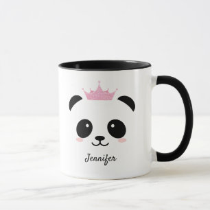 Niedliche Panda Prinzessin personalisiert  Tasse