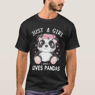 Niedliche Panda Shirts Girls Gifts Just A Girl Who