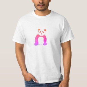 Niedliche Panda-Skizze in kräftigen Farben T-Shirt
