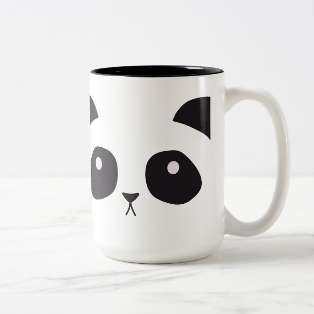 Niedliche Panda-Tasse Zweifarbige Tasse (Rechts)