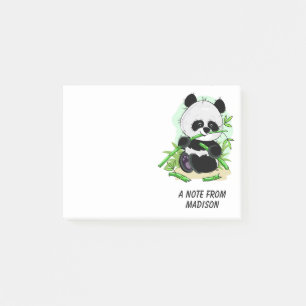 Niedliche Panda-Textnotizen Post-it Klebezettel