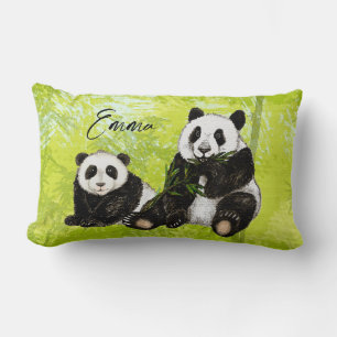 Niedliche Pandabären - handgemalt   Kissen