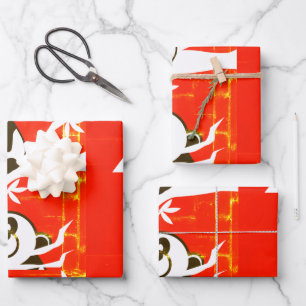 Niedliche Pandas auf einem Bambusbaum Geschenkpapier Set