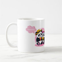 Niedliche Pandas Trinksaft