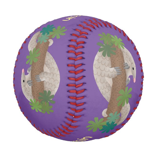 Niedliche Pangolin-Vorführung Baseball (Schrägansicht)
