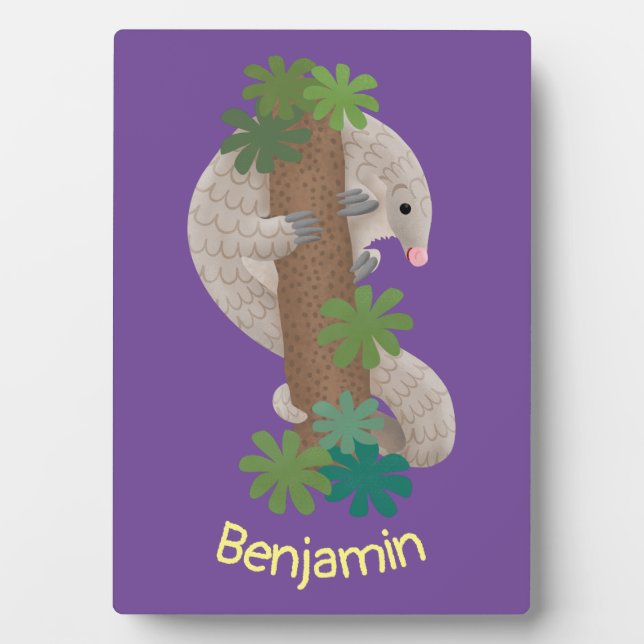 Niedliche Pangolin-Vorführung Fotoplatte (Vorderseite)