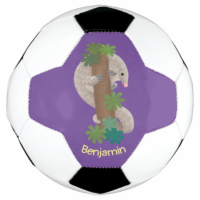Niedliche Pangolin-Vorführung Fußball (Vorderseite)