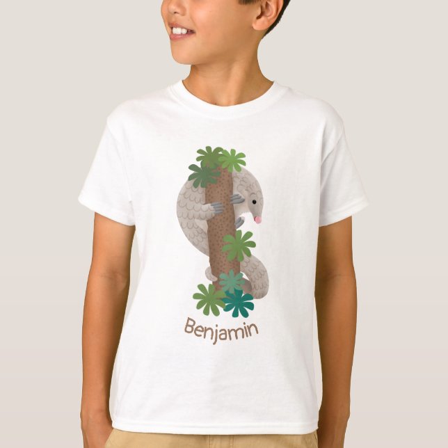 Niedliche Pangolin-Vorführung T-Shirt (Vorderseite)