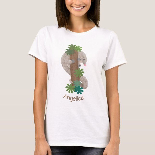 Niedliche Pangolin-Vorführung T-Shirt (Vorderseite)