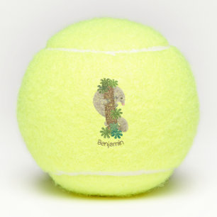 Niedliche Pangolin-Vorführung Tennisbälle