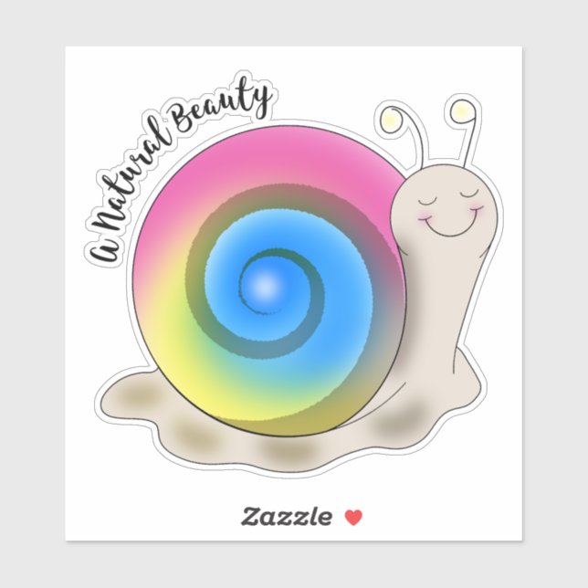 Niedliche Pansexual Prix Snail Aufkleber (Blatt)