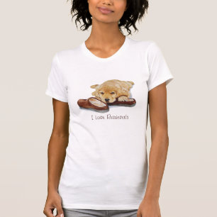 niedliche pantoffelkunst des goldenen Retrievers T-Shirt