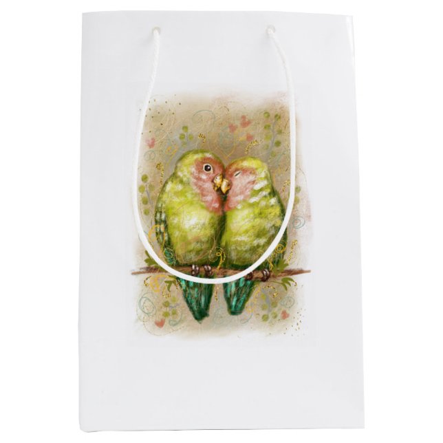 Niedliche Papageien. 21 Mittlere Geschenktüte (Vorderseite)