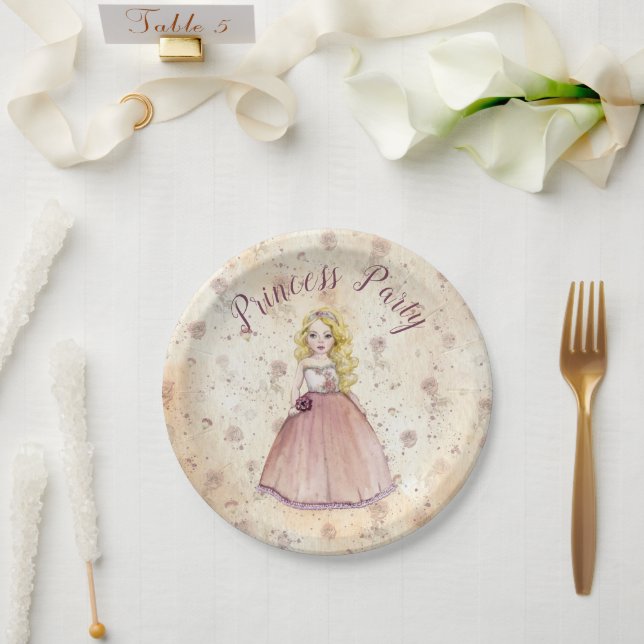 Niedliche Papierplatte für Princess-Party Pappteller (Hochzeit)