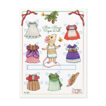 Niedliche Papierpuppenkarte