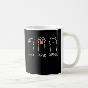 Niedliche Papierschere mit Katzenpfoten Kaffeetasse