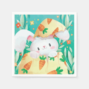 Niedliche Papierserviette Osterhasewatercolor- 