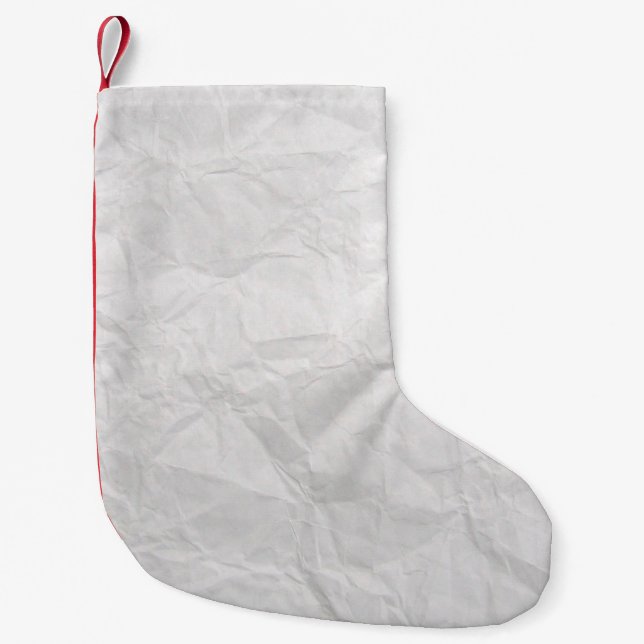 Niedliche Papierstruktur Kleiner Weihnachtsstrumpf (Vorderseite)