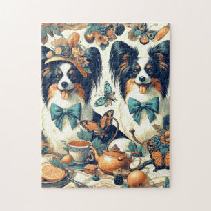 Niedliche Papillon Dog Illustration