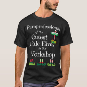 Niedliche Paraprofessional Lehrerin Weihnachtselfe T-Shirt