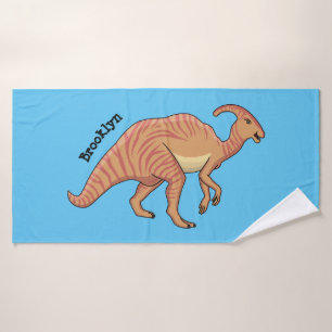 Niedliche Parasaurolophus-Dinosaurier-Cartoon-Abbi Badhandtuch Set