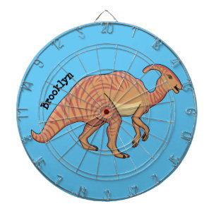 Niedliche Parasaurolophus-Dinosaurier-Cartoon-Abbi Dartscheibe