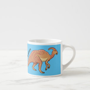 Niedliche Parasaurolophus-Dinosaurier-Cartoon-Abbi Espressotasse