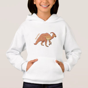 Niedliche Parasaurolophus-Dinosaurier-Cartoon-Abbi Hoodie