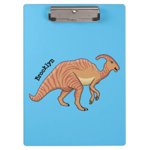 Niedliche Parasaurolophus-Dinosaurier-Cartoon-Abbi Klemmbrett